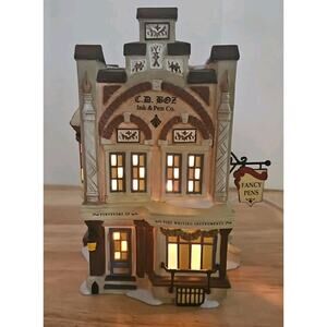 Dept 56 Dickens Village Bond Street Shoppers C. D. BOZ Ink & Pen Co. 4030359